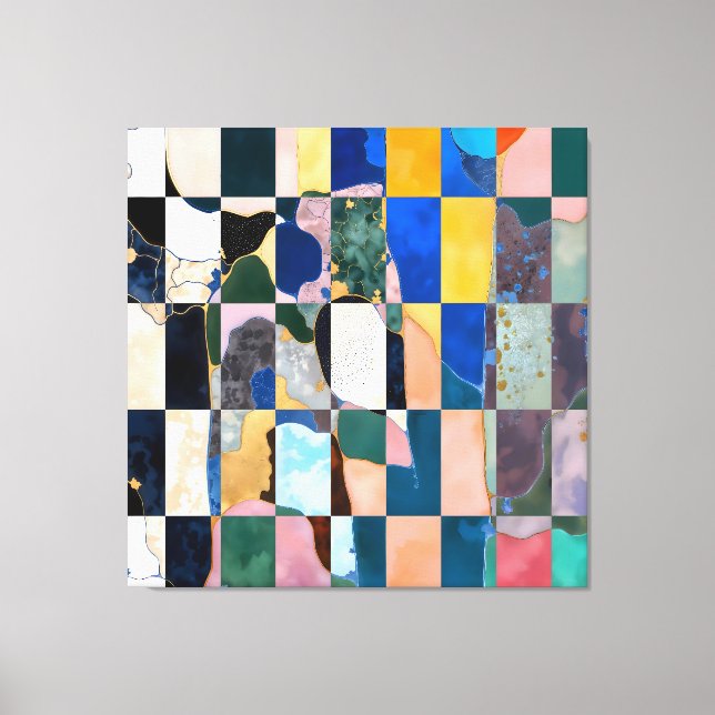 Lienzo Cortina Luxe Checkerboard (Anverso)