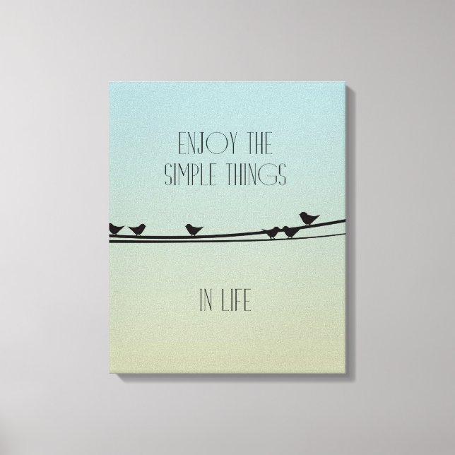Lienzo Cosas simples Aves (Anverso)