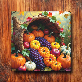 Lienzo Cosecha de Otoño y Cornucopia de Bendiciones 