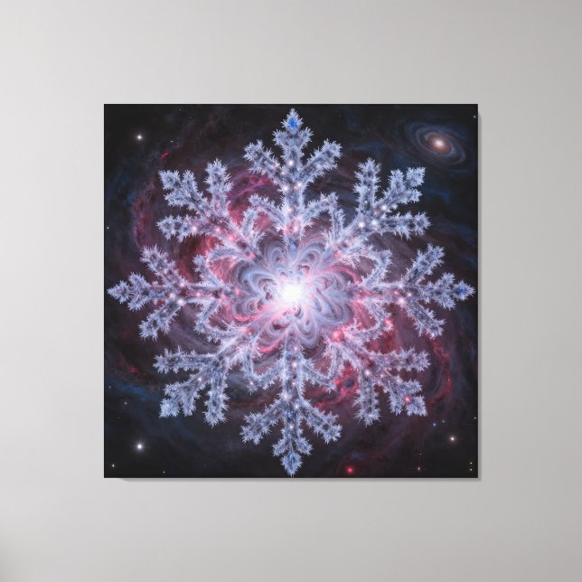 Lienzo Cosmic Nebula Snowflake (Anverso)