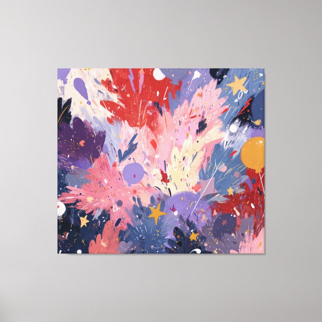 Lienzo Cosmic Party Abstract Explosion (Anverso)