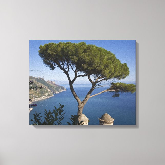 Lienzo costa de Amalfi, Ravello, Campania, Italia (Anverso)