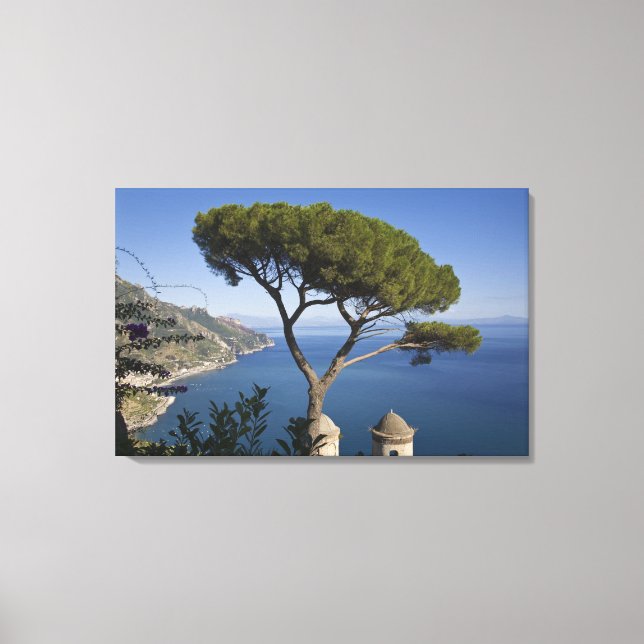 Lienzo Costa de Amalfi, Ravello, Campania, Italia (Anverso)