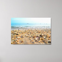 Lienzo Costa de arena de playa océano mar paisaje foto de