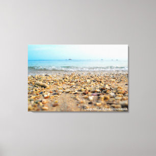 Lienzo Costa de arena de playa océano mar paisaje foto de