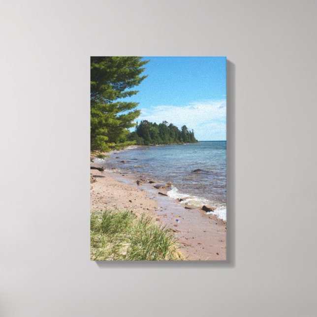 Lienzo Costa de Brunette Park — Lago Superior, Míchigan (Anverso)