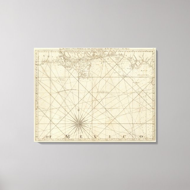 Lienzo Costa de Florida Occidental y Luisiana (Anverso)
