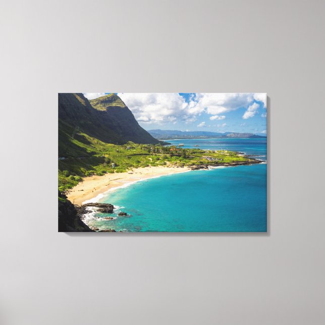 Lienzo Costa de la playa de Makapuu (Anverso)