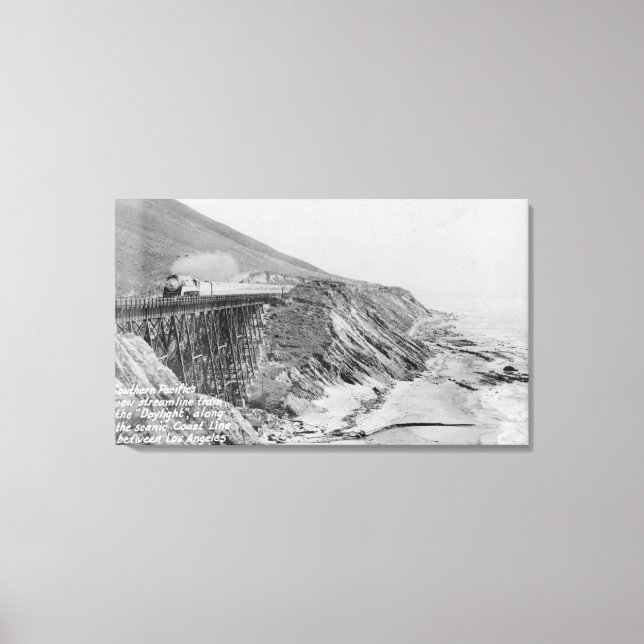 Lienzo Costa de Tren de Luz de Día del Pacífico Sur (Anverso)