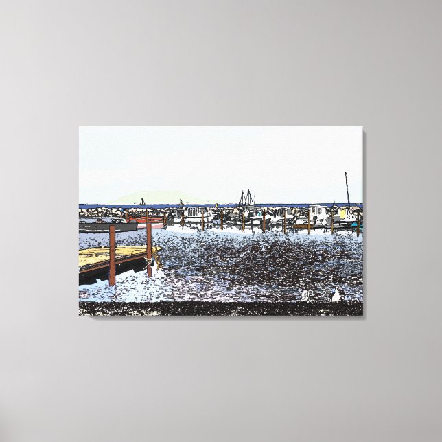 Lienzo Costa, Marseillan Sur de Francia (Anverso)