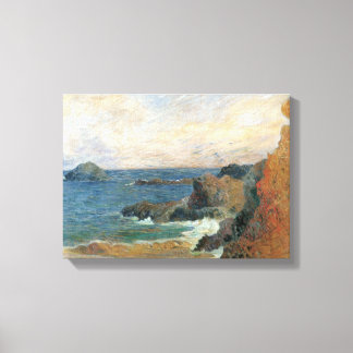 Lienzo Costa rocosa de Paul Gauguin, Impresionismo vintag