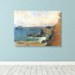 Lienzo Costa rocosa de Paul Gauguin, Impresionismo vintag