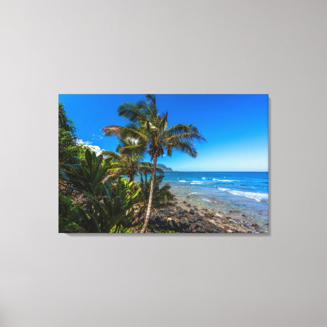 Lienzo Costa tropical (Anverso)