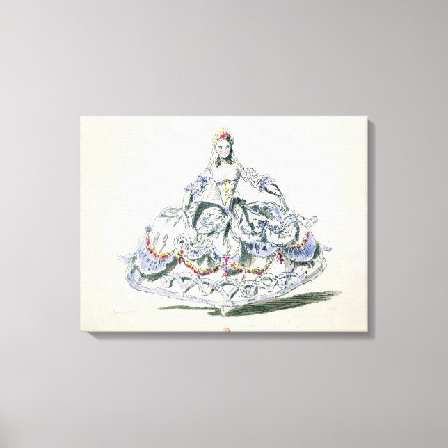 Lienzo Costume de ópera, de la colección Menus Plaisirs, (Anverso)