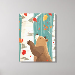 Lienzo Cosy Fall Woodland Bear
