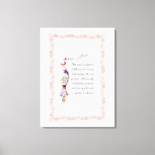 Lienzo Cotización elegante de la relación más significati