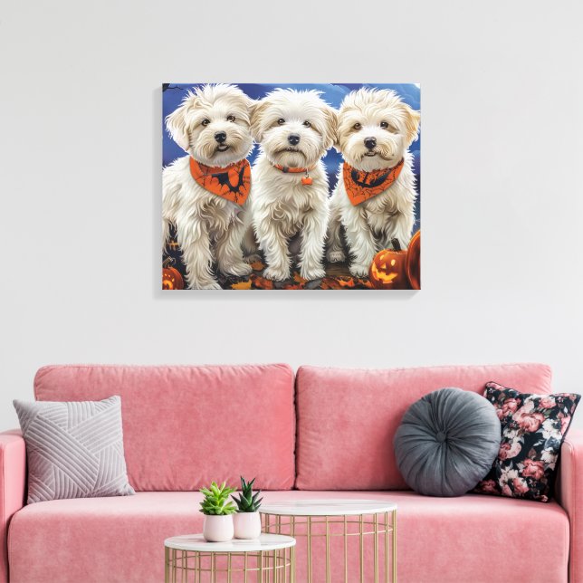 Lienzo Coton De Tulear Halloween Espeluznante (Insitu (Sala de estar))