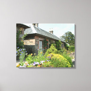 Lienzo Cottage Inglés II con Jardín de Flores Fotografía