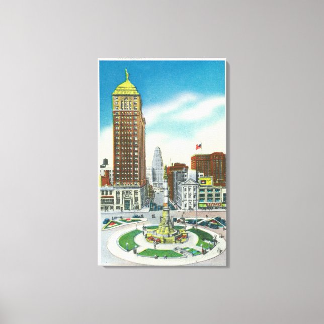Lienzo Court Street View of Liberty Bank Bldg (Anverso)