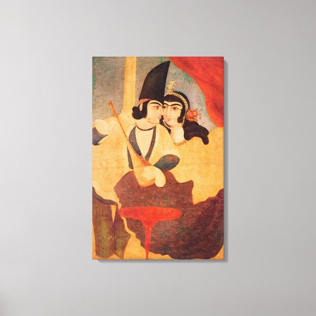 Lienzo Courtier de la Corte de Shah Abbas (Anverso)