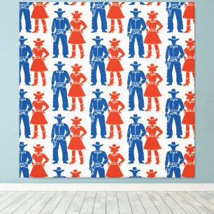 Lienzo Cowboy & Cowgirl Americana