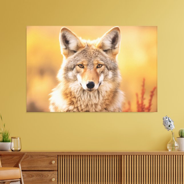 Lienzo Coyote en naturaleza (Insitu (Sala de estar))