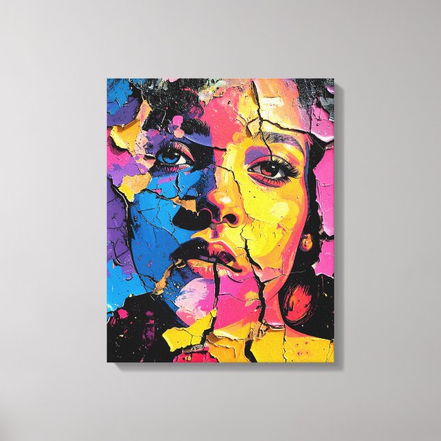 Lienzo Cracked Paint Mural Beauty Skin Deep (Anverso)