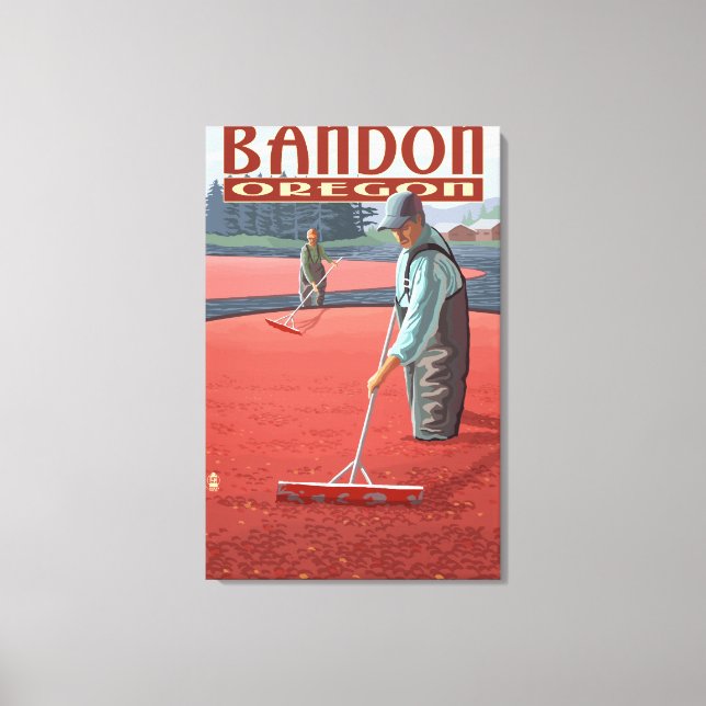 Lienzo Cranberry Bogs Harvest - Bandon, Oregon (Anverso)