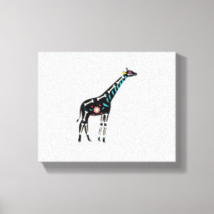 Lienzo Cráneo De Azúcar Curso Giraffe Mexicana Halloween