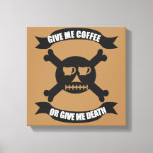 Cráneo y huesos cruzados de pirata de café