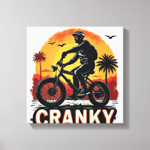 Lienzo Cranky: Energiza tu viaje - Tee de ciclismo divert