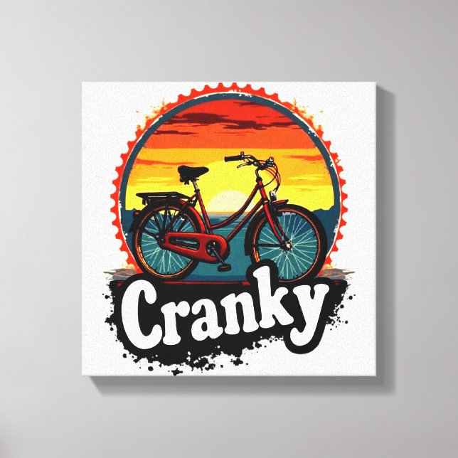 Lienzo Cranky Sunset Bicycle Tee - Energiza tu viaje (Anverso)
