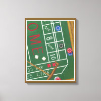 Craps de Casino con Chips y dados