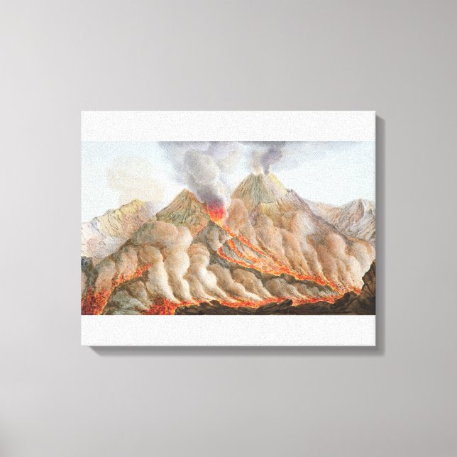 Lienzo Cráter del Monte Vesubio a partir de un dibujo ori (Anverso)