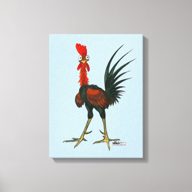 Lienzo Crazy Rooster (Anverso)