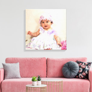 Lienzo Crea tu propia foto moderna personalizada de niños