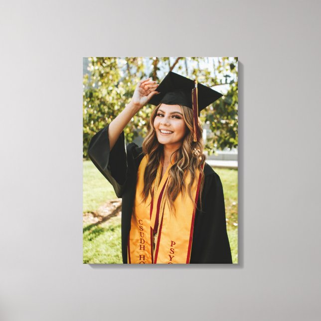 Lienzo Crea Tu Propia Foto Personalizada de Graduado (Anverso)