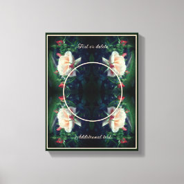 Lienzo Crea Tu Propia Foto Rosa y Capullos de Melocotón