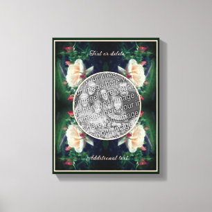 Lienzo Crea tu propia foto Rosa y Capullos de Melocotón