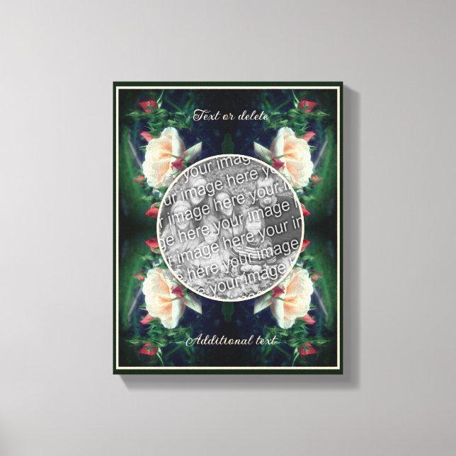 Lienzo Crea Tu Propia Foto Rosa y Capullos de Melocotón  (Anverso)