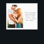 Lienzo Crea tu propia foto y cita personalizada<br><div class="desc">Crea tu propio arte de pared de lienzo de cita personalizado. Incluye una de tus fotos y texto personalizado en la tipografía de máquina de escribir minimalista.</div>