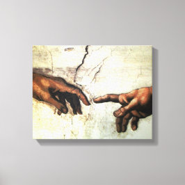 Lienzo Creación de Adán - Manos Michelangelo 1475 - 1564