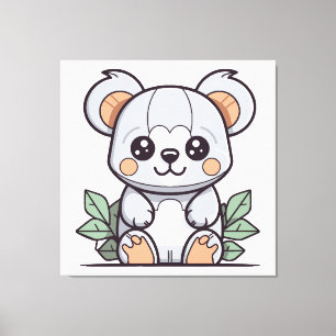 Lienzo Creando Vector de Koala Mágico Kawaii