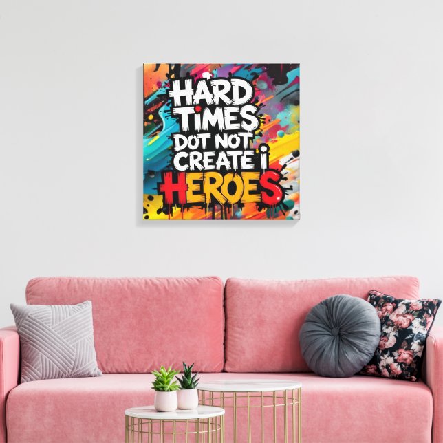 Lienzo Crear héroes tipográficos con gradiente vibrante (Insitu (Sala de estar))