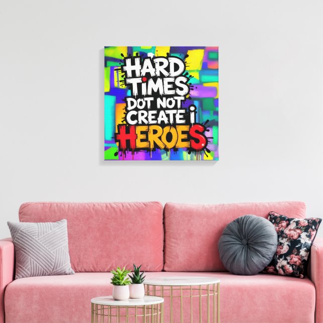 Lienzo Crear héroes tipográficos con gradiente vibrante  (Insitu (Sala de estar))
