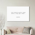 Lienzo Crear su propia cotización<br><div class="desc">Crea tu propio arte de pared de lienzo de cita personalizado. Presenta tipografía de máquina de escribir minimalista.</div>