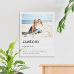 Lienzo Crear su propia definición de fotos<br><div class="desc">Crea tu propia impresión personalizada de lienzo con tu propio texto y foto personalizado. Agregue su palabra y definición a esta plantilla de diseño de estilo de diccionario moderna.</div>