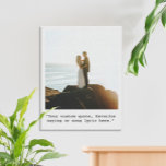 Lienzo Crear su propia foto de presupuesto<br><div class="desc">Crea tu propio arte de pared de lienzos de citación personalizado. Incluye tipografía de máquina de escribir minimalista y foto personalizada.</div>