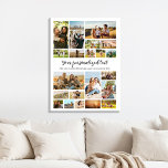 Lienzo Crear su propio Collage de fotos 22 personalizado<br><div class="desc">Haz tu propia impresión de lienzo con 22 de tus preciados recuerdos de fotos en un collage de fotos de estilo moderno. Simplemente agregue sus fotos y texto para el arte fotográfico personalizado o regalo personalizado para la familia y amigos.</div>