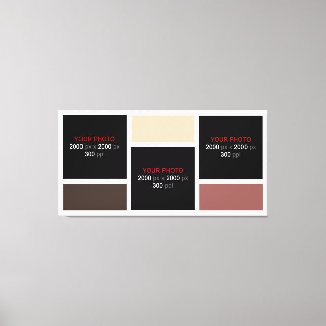 Lienzo Crear su propio Collage de fotos Personalizado 001 (Anverso)